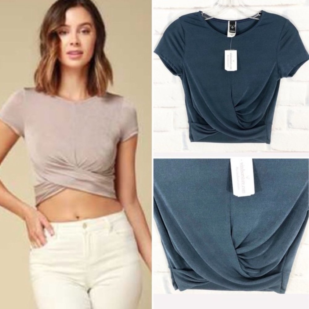 ✨WINDSOR | Cross Front Crop Top